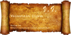 Veinstein Ilona névjegykártya